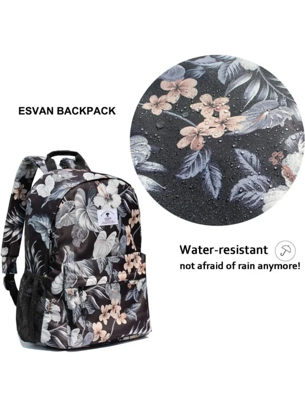 Floral Waterproof Travel Backpack | Versatile Gym, Yoga, Hiking, Beach Bag